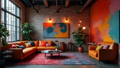 contemporary decor,modern decor,interior design,interior decor,apartment lounge,loft,lofts,interior decoration,interiors,chaise lounge,decor,living room,sitting room,livingroom,gansevoort,bohemian art,great room,couches,creative office,mid century modern,Photography,General,Realistic