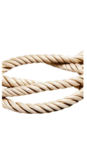 Coiled rope, transparent background, detailed knots, soft focus, gentle curves, natural texture, warm beige color, subtle shading, 3/4 composition, shallow depth of field, cinematic lighting, close-up