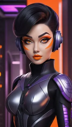 blackfire,karai,ventress,cyberforce,darth talon,cyberstar,Unique,3D,3D Character