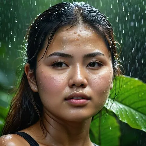 0907 A beautiful thai plump young woman. she is very sweating. she is soaked. hair is very soaked. it is raining with big raindrops,vietnamese woman,veysian,asian woman,haiyan,wet,vietnamese tet,wet g