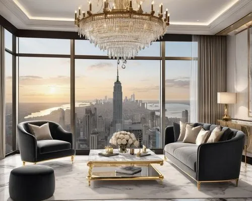 penthouses,livingroom,luxury home interior,luxe,living room,apartment lounge,modern decor,opulently,contemporary decor,modern living room,great room,tishman,minotti,sitting room,opulent,ornate room,sky apartment,3d rendering,chandelier,luxury property,Illustration,Black and White,Black and White 34