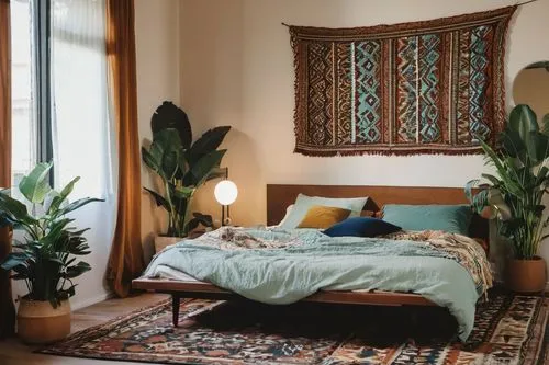 moroccan pattern,bedroom,boho,guest room,marrakech,airbnb icon,shared apartment,guestroom,cabana,tapestry,persian norooz,one-room,room divider,bamboo curtain,mexican blanket,house plants,modern decor,children's bedroom,interior decor,boho background,Art,Artistic Painting,Artistic Painting 01