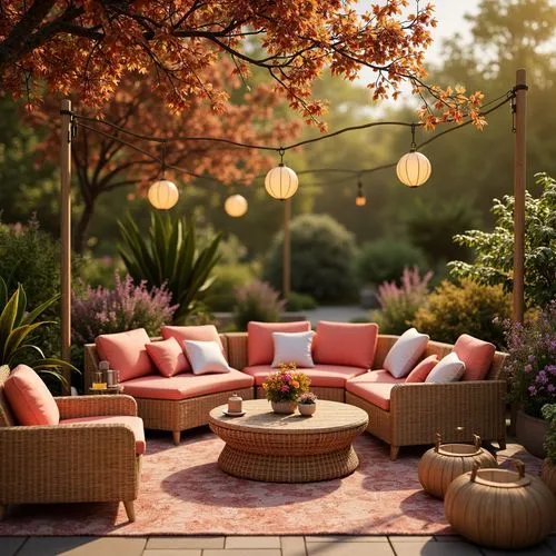 landscape design sydney,landscape designers sydney,garden furniture,garden design sydney,outdoor furniture,patio furniture,autumn decor,garden bench,garden decor,terrasse,3d rendering,jardin,daybed,chaise lounge,daybeds,3d render,landscaped,gold-pink earthy colors,autumn decoration,3d rendered