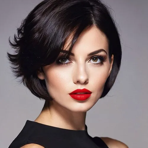 red lips,red lipstick,shorthair,hathaway,chignon,rossetto,hatun,snow white,kendall,famke,doina,beautiful woman,negin,rouge,attractive woman,italienne,dolcenera,black hair,vintage makeup,oreiro