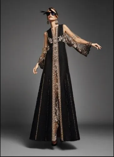 a woman wearing an embellished dress and hat,poiret,schiaparelli,galliano,fashion dolls,a floor-length dress,vionnet,Photography,Fashion Photography,Fashion Photography 23