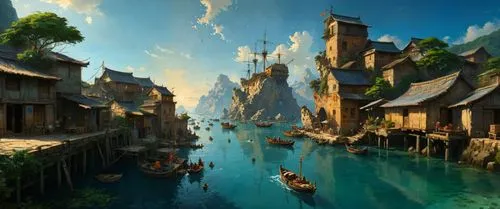 fantasy picture,fantasy landscape,3d fantasy,fantasy world,fantasy art,fantasy city