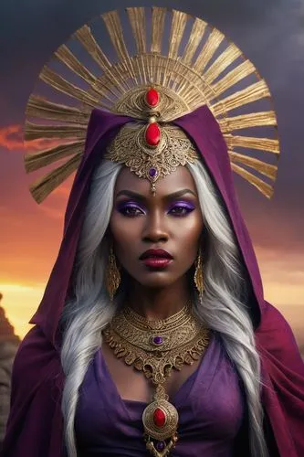 prophetess,nephthys,kemet,niobe,nubia,vodun,priestess,nubian,afrofuturism,asherah,estess,oshun,sumeria,priestesses,sekhmet,african woman,teferi,nzinga,inanna,afar tribe,Art,Classical Oil Painting,Classical Oil Painting 31