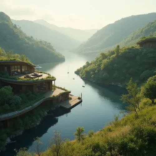 douro valley,amanresorts,douro,zumthor,danube gorge,dorne,artvin,drina,tulou,kravice,house with lake,jezero,bitan,river view,visegrad,decebal,house by the water,house in mountains,basque country,river landscape,Photography,General,Realistic