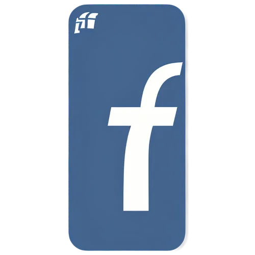 Facebook logo, PNG format, transparent background, blue and white colors, rounded rectangle shape, Facebook letter "F" symbol, detailed texture, soft lighting, centered composition, high definition, r