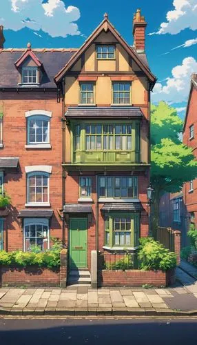 ekonomou,shinbo,apartment house,clannad,tsumugi kotobuki k-on,kotoko,Illustration,Japanese style,Japanese Style 03