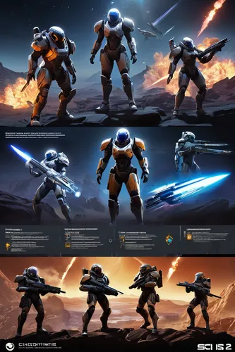 storm troops,fighting poses,cg artwork,concept art,tau,kosmus,plug-in figures,crucible,development concept,cabal,game characters,lunisolar theme,helmets,sci fi,pathfinders,sigma,massively multiplayer online role-playing game,justice scale,image montage,baymax,Unique,Design,Character Design