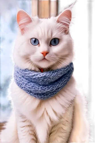 scarf animal,scarf,snowbell,blue eyes cat,neckerchief,white cat,cute cat,funny cat,cat with blue eyes,himalayan persian,scarves,vintage cat,christmas cat,snowcat,birman,siberian cat,cat image,siberian,foulard,neckwear,Photography,Documentary Photography,Documentary Photography 24