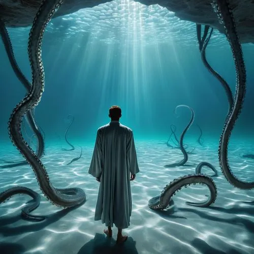 lovecraftian,god of the sea,lovecraft,nyarlathotep,sci fiction illustration,sea monsters,Photography,General,Realistic