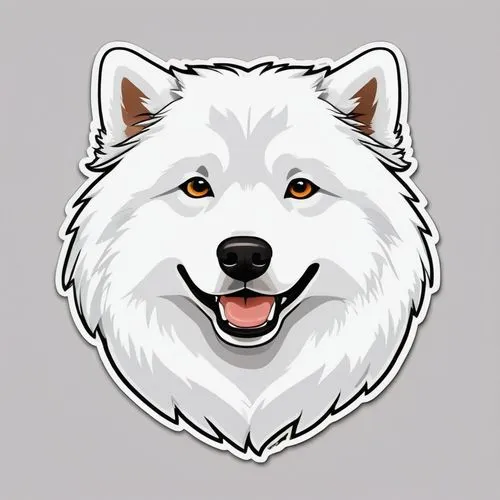 samoyed,malamute,american eskimo dog,finnish lapphund,swedish lapphund,canadian eskimo dog,akita,alaskan malamute,icelandic sheepdog,northern inuit dog,berger blanc suisse,greenland dog,tervuren,eurasier,clipart sticker,akita inu,polish tatra sheepdog,japanese spitz,kishu,sakhalin husky,Unique,Design,Sticker