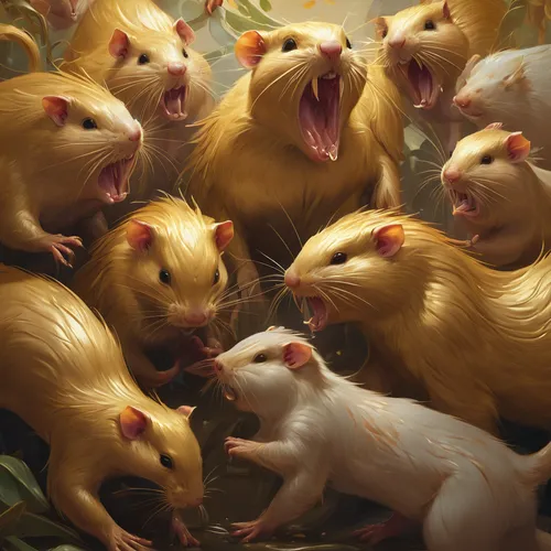 rodents,many teat mice,rodentia icons,baby rats,white footed mice,mice,rats,musical rodent,anthropomorphized animals,guinea pigs,ground squirrels,sciurus,vintage mice,squirrels,the seven deadly sins,year of the rat,chorus,rat na,rataplan,mammals,Conceptual Art,Fantasy,Fantasy 01