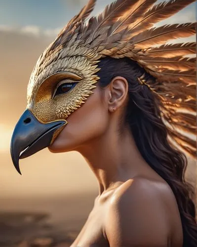 venetian mask,golden mask,masquerade,gold mask,feather headdress,fawkes mask,garuda,horus,bird bird-of-prey,masque,bird of prey,the carnival of venice,with the mask,birds of prey,feathered race,gryphon,headdress,mask,feathers bird,beak feathers,Photography,General,Commercial