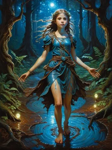 faerie,blue enchantress,fantasy picture,faery,fairie,fantasy art,Illustration,Realistic Fantasy,Realistic Fantasy 03