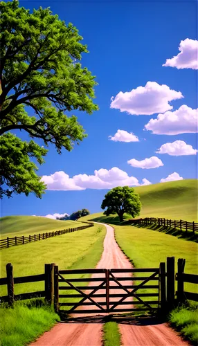 cartoon video game background,landscape background,country road,rural landscape,farm background,farm gate,farm landscape,nature background,grassfields,countryside,toonerville,springtime background,country,country side,meadow landscape,pasture fence,background vector,spring background,home landscape,rolling hills,Conceptual Art,Daily,Daily 22