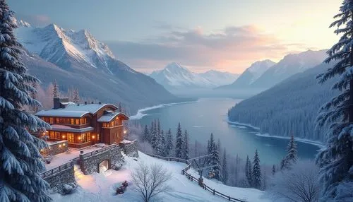 the cabin in the mountains,house in mountains,snowy landscape,house in the mountains,snow landscape,snowy mountains,winter landscape,beautiful landscape,swiss alps,mountain hut,winter house,canadian rockies,chamonix,chalet,mountain huts,suiza,lake louise,the alps,switzerland,christmas landscape,Photography,General,Realistic