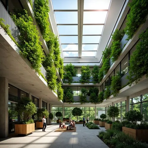 atriums,wintergarden,greentech,biopolis,masdar,embl,autostadt wolfsburg,greenspaces,microhabitats,schulich,nanterre,greenspace,atrium,skyways,hanging plants,streamwood,biopiracy,technopark,rikshospitalet,courtyards