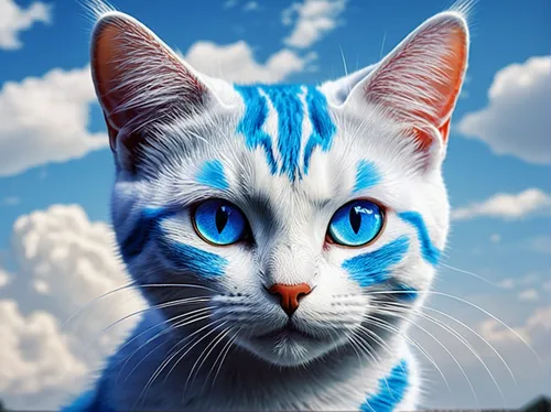 cat on a blue background,cat with blue eyes,blue eyes cat,cat vector,cat image,cartoon cat,breed cat,cute cat,blue tiger,om,blue and white,blu,aegean cat,cat's eyes,cat portrait,ojos azules,blue eyes,japanese bobtail,european shorthair,blue background,Illustration,Japanese style,Japanese Style 11