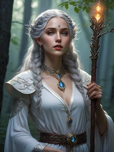 galadriel,white rose snow queen,elenore,sigyn,daenerys,ellinor,sorceress,fantasy art,sorceror,fantasy portrait,priestess,jaina,fantasy picture,circlet,elven,ciri,sorceresses,blue enchantress,edain,margairaz,Illustration,Japanese style,Japanese Style 13