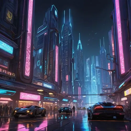 coruscant,cybercity,bladerunner,autopia,futuristic landscape,cybertown,cyberpunk,metropolis,fantasy city,harbour city,futuristic,coruscating,tron,polara,theed,cyberport,cityscape,motorcity,concept art,sci - fi,Illustration,American Style,American Style 13