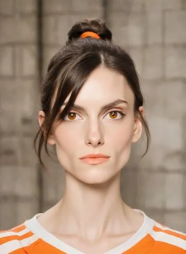 orange,natural cosmetic,bun,artificial hair integrations,female model,orange half,puma,orange color,orange eyes,aperol,asymmetric cut,woman face,bright orange,doll's facial features,bjork,orangina,simone simon,woman's face,tisci,cosmetic