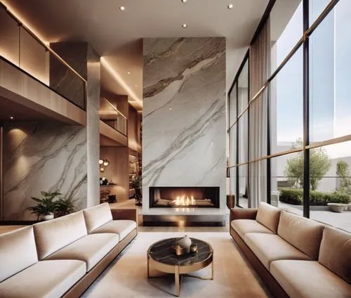 modern living room,luxury home interior,fire place,interior modern design,fireplaces,modern minimalist lounge,contemporary decor,fireplace,modern decor,penthouses,minotti,travertine,living room,interior design,apartment lounge,glass wall,livingroom,stucco wall,modern style,concrete ceiling