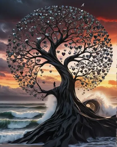 colorful tree of life,tree of life,flourishing tree,celtic tree,fractals art,the japanese tree,magic tree,painted tree,watercolor tree,the branches of the tree,bodhi tree,argan tree,lone tree,isolated tree,deciduous tree,tree thoughtless,blossom tree,branching,silk tree,fractal art,Illustration,Realistic Fantasy,Realistic Fantasy 05