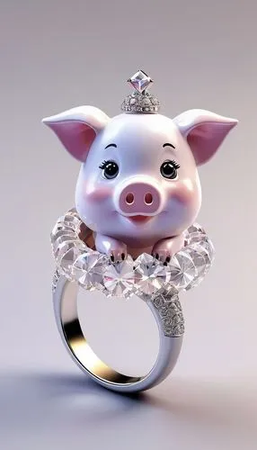 piggybank,kawaii pig,piggy bank,suckling pig,mini pig,pig,mcdull,3d render,piggie,porcine,cartoon pig,piggy,bridewealth,piggot,porc,3d rendered,engagement ring,3d model,oink,wedding ring,Unique,3D,3D Character