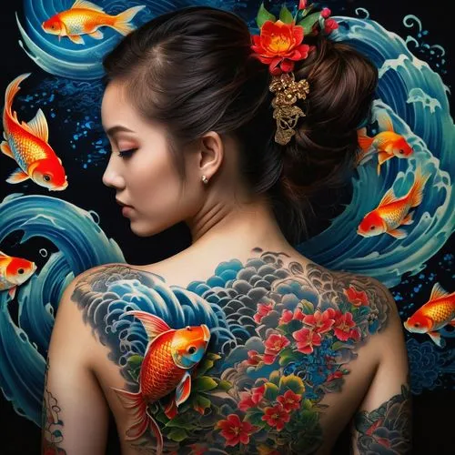 body painting,bodypainting,japanese art,bodypaint,body art,hoshihananomia,Photography,General,Fantasy