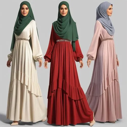 3d drawing of long maxi for wool Muslim hejab for Muslim women with wool design.winter design digital drawing with two colours with Milton with winter  loose design loose selves with velvet style loos