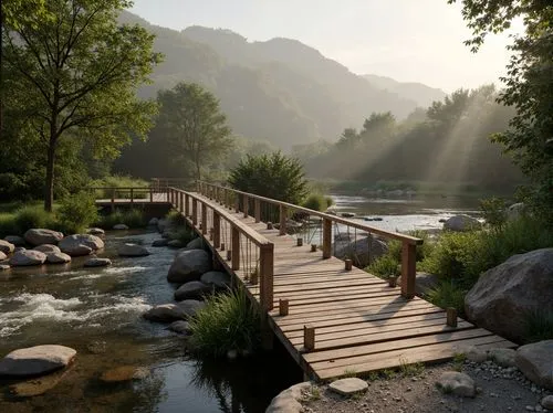 wooden bridge,hanging bridge,scenic bridge,jordan river,adventure bridge,mountain river,footbridge,river landscape,colorado riverway bridge,mountain stream,hiking path,hangman's bridge,to the river,suspension bridge,river bank,dragon bridge,angel bridge,ourthe,nantahala,footbridges