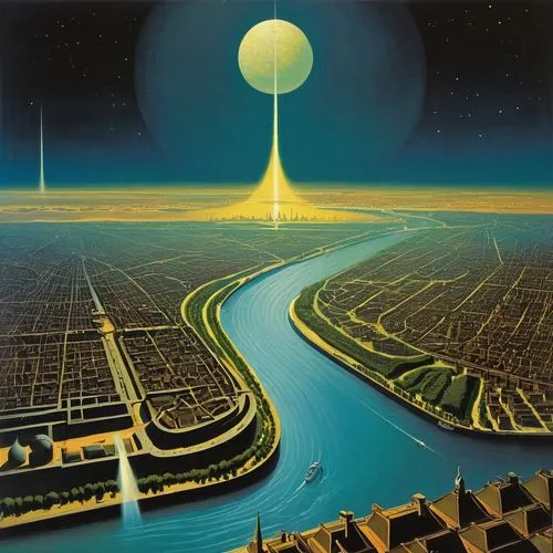 futuristic landscape,ringworld,extrasolar,nile,centauri,metropolis,Conceptual Art,Sci-Fi,Sci-Fi 16