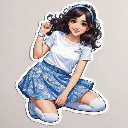 chibi girl,cute cartoon character,girl with speech bubble,sticker,clipart sticker,kawaii girl,Conceptual Art,Fantasy,Fantasy 03