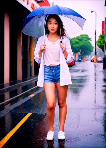 little girl with umbrella,walking in the rain,rainwear,asian umbrella,in the rain,rainy weather,rainy,rainy season,rainy day,raincoat,rain,lluvia,raindops,heavy rain,rainfall,impermeable,raining,blue rain,ukrainy,umbrella,Illustration,Retro,Retro 01