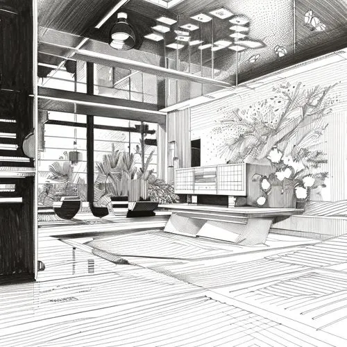 ryokan,japanese-style room,ufo interior,japanese architecture,modern kitchen interior,japanese zen garden,school design,zen garden,kitchen interior,interiors,interior modern design,aqua studio,kitchen design,modern office,modern room,hotel lobby,lobby,modern kitchen,study room,3d rendering,Design Sketch,Design Sketch,Fine Line Art