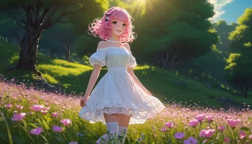 sakura background,japanese sakura background,blooming field,spring background,clover meadow,lily of the field,flower fairy,pink daisies,maiden anemone,field of flowers,springtime background,spring unicorn,pink dawn,dandelion meadow,sakura,rosa 'the fairy,fae,sakura blossom,luka,fantasia,Conceptual Art,Sci-Fi,Sci-Fi 08