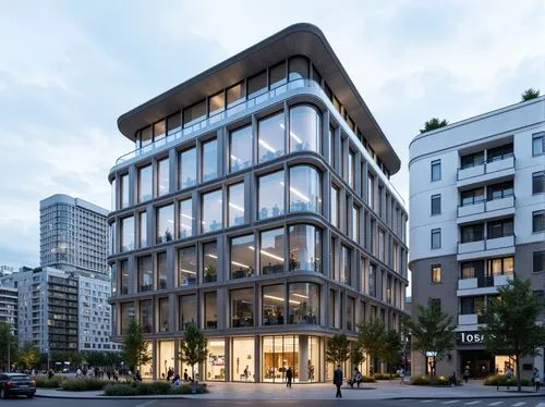 glass facade,contemporaine,appartment building,colombes,modern building,andaz,bureaux,office building,rigshospitalet,levallois,new building,leaseplan,gronkjaer,headquarter,lofts,arkitekter,multistoreyed,taillevent,samaritaine,galliera