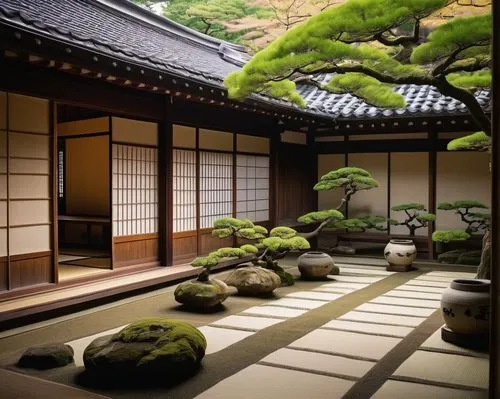 japanese-style room,ryokan,japanese zen garden,zen garden,teahouses,japanese garden ornament,dojo,ryokans,hanok,chanoyu,teahouse,japan garden,heian,tea ceremony,asian architecture,japanese art,japanese garden,hyang garden,dongbuyeo,goryeo,Art,Artistic Painting,Artistic Painting 25