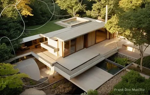 mid century house,forest house,folding roof,cubic house,dunes house,cube house,grass roof,greenhut,modern house,treehouse,mid century modern,frame house,landscape design sydney,modern architecture,prefab,timber house,beautiful home,cantilevers,house in the forest,pool house,Photography,General,Realistic