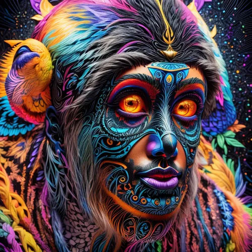 neon body painting,psychedelic art,shamanic,shaman,the festival of colors,bodypainting,psychedelic,shamanism,bodypaint,tribal,pachamama,body painting,kundalini,tribal chief,multicolor faces,fractalius,acid,holi,avatar,hallucinogenic