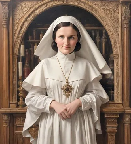 postulant,novitiate,consolata,portrait of christi,saint therese of lisieux,mediatrix,nunsense,sspx,the nun,sacristan,franciszka,immaculata,foundress,francisca,nunnelee,lacordaire,nun,cabrini,the prophet mary,cardinali,Digital Art,Classicism