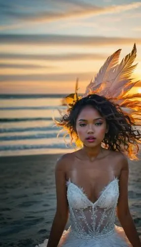 sun bride,marshallese,golden weddings,azilah,wedding photography,quinceaneras,beach background,the wind from the sea,indian bride,quinceanera,bridewealth,the bride,hula,sand rose,elopement,girl on the dune,windblown,bridal dress,amerie,bridal,Small Objects,Outdoor,Sunrise