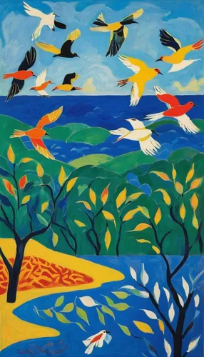 bird migration,birds in flight,migratory birds,flock of birds,birds on branch,bird painting,birds on a branch,birds flying,group of birds,birds singing,flying birds,sea birds,migratory bird,the birds,wild birds,tropical birds,songbirds,bird flight,key birds,colorful birds,Art,Artistic Painting,Artistic Painting 40