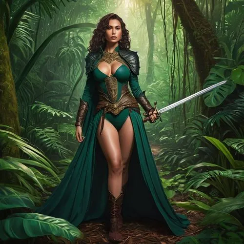 eldena,amazona,inara,kahlan,female warrior,nissa,amazonian,esmeralda,enchantress,the enchantress,fantasy woman,sorceror,yavana,themyscira,diana,krietor,warrior woman,fantasy picture,fantasy art,simara,Illustration,Realistic Fantasy,Realistic Fantasy 45