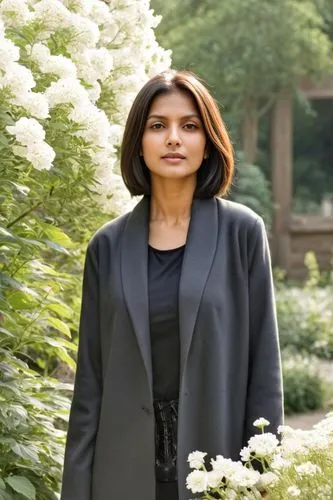 tulsi,neerja,akshara,madhoo,sahani,jyotsna,shefali,mehra,mariska,soundarya,bhuvana,madhuri,shehnaz,sangeeta,indian jasmine,nirvikalpa,vaani,tanuja,chetna sabharwal,mandira,Female,Indians,Bowl Cut,Middle-aged,S,Confidence,Long Coat