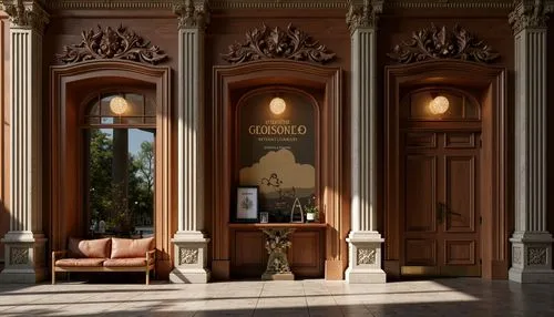 lobby,enfilade,entrance hall,sapienza,foyer,royal interior,entryway,alcove,interior decor,vestibule,ornate room,columns,entranceway,orangery,dolmabahce,doorway,corridor,house entrance,porch,hallway