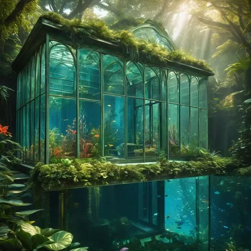 aquarium,underwater playground,underwater oasis,aquariums,sunken church,marine tank,oceanarium,underwater landscape,fish tank,reef tank,acquarium,seaquarium,underwater world,aqua studio,underwater background,house of the sea,cube sea,aquarium inhabitants,ocean underwater,submerged,Conceptual Art,Fantasy,Fantasy 05